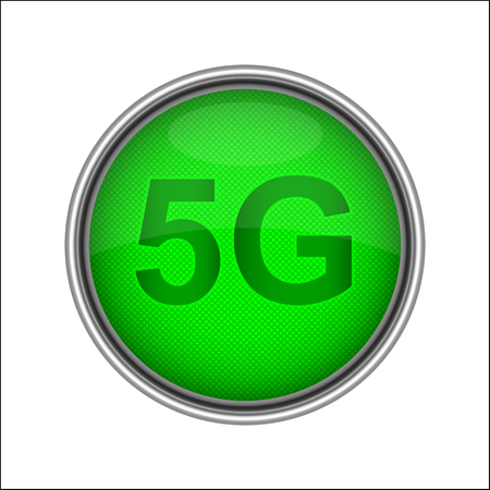 5th generation technology, volume button labeled 5Gのイラスト素材