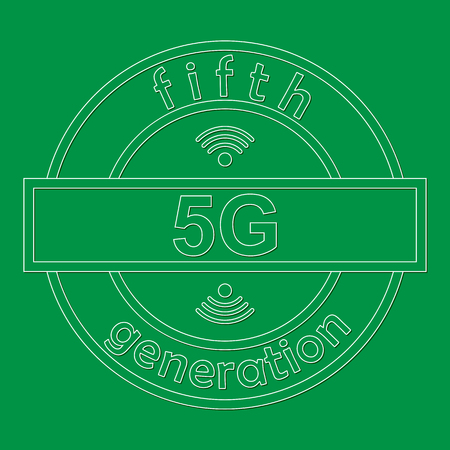 Design with the inscription 5G fifth generation, for design and decorationのイラスト素材