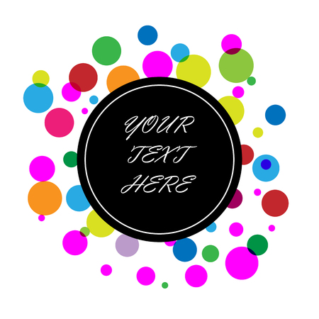 Cheerful festive background with colorful circles and a place for textのイラスト素材