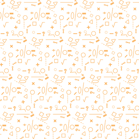 Geometric pattern with geometric and mathematical symbolsのイラスト素材