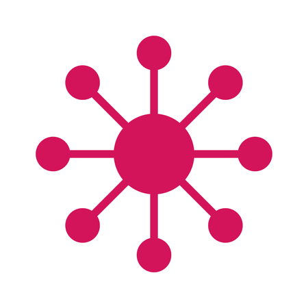 Contact, Hub or Analytics Icon, Flat Designのイラスト素材
