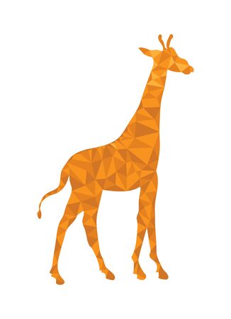 Giraffe pattern in polygonal style for design and decorationのイラスト素材