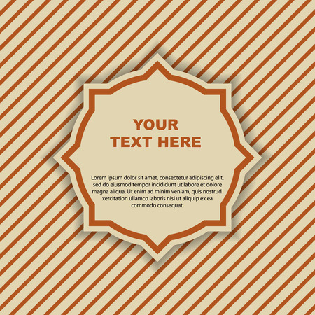 Vintage style frame for design and decoration, flat designのイラスト素材