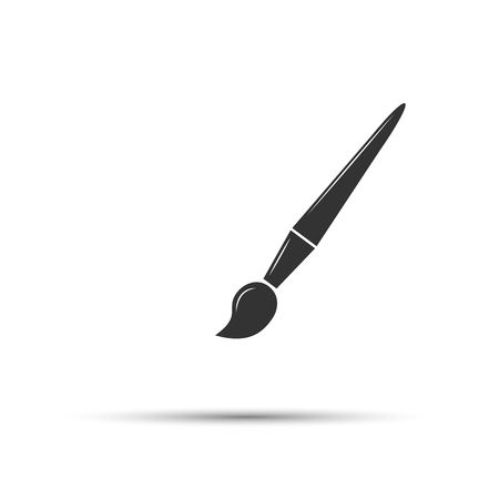 Icon paint brushes paints flat simple designのイラスト素材