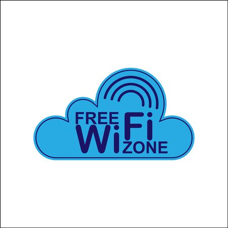 Cloud. Free access zone to the WiFi network. Information iconのイラスト素材