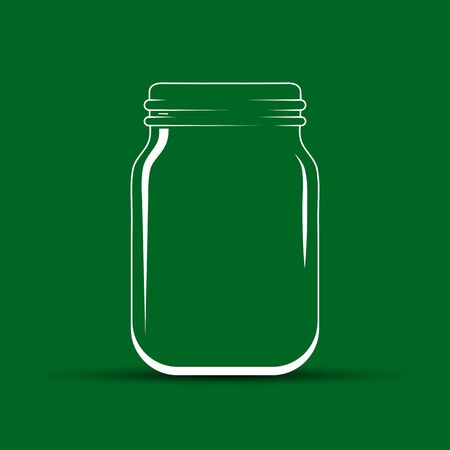 Glass transparent canister for design and decoration.のイラスト素材