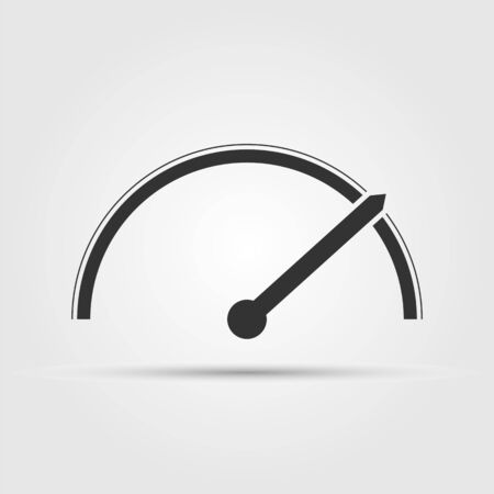 Speedometer, tachometer or gauge icon, flat design.のイラスト素材