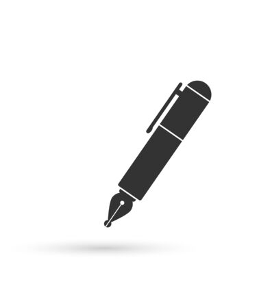 simple icon of a pen with the ink pen, flat design.のイラスト素材