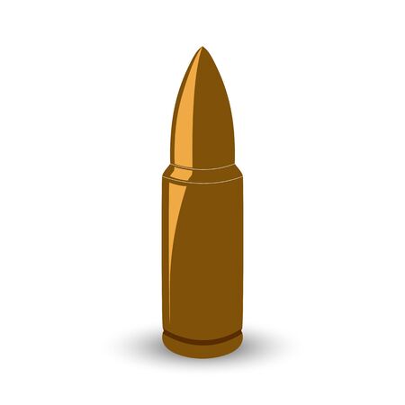 silhouette of a firearm cartridge, simple designのイラスト素材