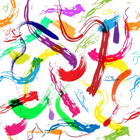 Seamless abstract background with dabs of colored paint. Solution for textiles, packaging, paper printing, simple backgrounds and texture.のイラスト素材