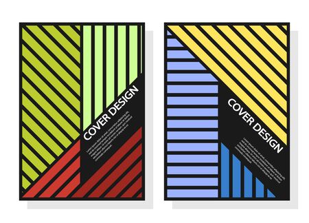 Editable design for the cover, A4 format. Geometric abstract background. for the design of the cover, screen saver, for applications and websites, for business cards, posters and other printed products.のイラスト素材