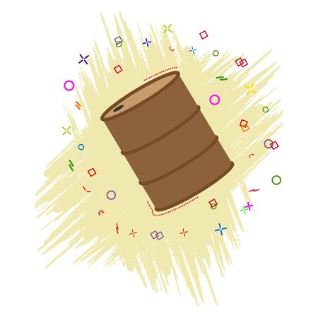 Icon barrel. Comic book style icon with splash effect. flat style. Isolated on white background.のイラスト素材