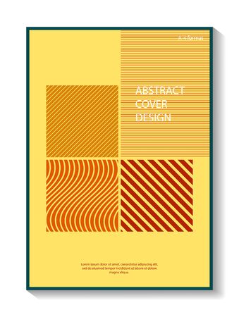 Color editable abstract background in the style of minimalism for the design of book covers, brochures and booklets. A-4 format. Modern casual colors. のイラスト素材