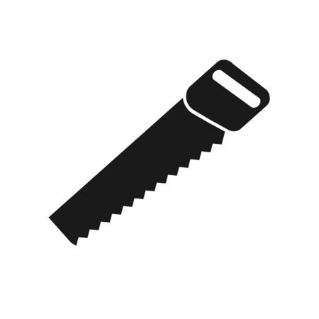 Hacksaw icon. Hand tools. Simple flat design, filled silhouette.のイラスト素材