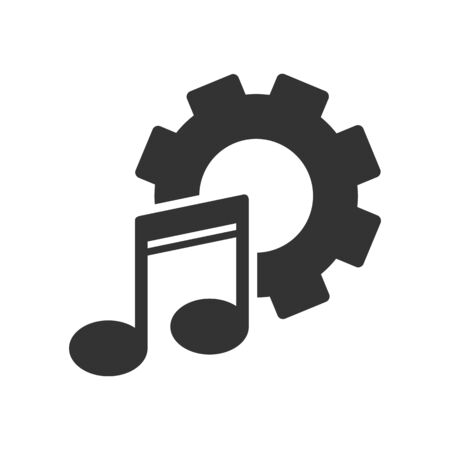 Icon of the ringtone, setting the parameters of the ringtone or music player. Simple flat design for websiteのイラスト素材
