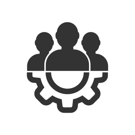 Vector icon for management and guidance. Teamwork and partnership. Template for the site and app. isolated on a white background. Simple design.のイラスト素材