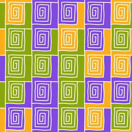 Vector color seamless pattern of arbitrary lines of the square. Stock illustration for backgrounds, textiles and packaging.のイラスト素材