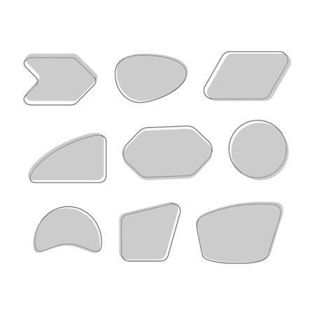 set of abstract backgrounds for messages, dialogs, and chats. Flat design isolated on white backgroundのイラスト素材