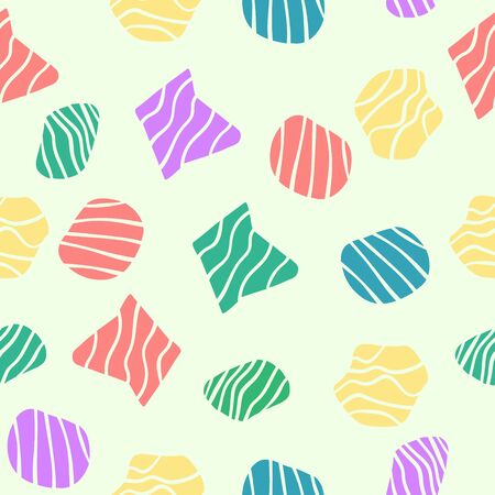 Vector abstract seamless background of arbitrary shapes. Design for backgrounds, textures, textiles and wrappers.のイラスト素材