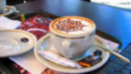 Creative coffee theme with blur and bokeh for themed posters, banners and screensavers
の写真素材