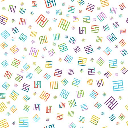 Vector seamless color pattern of arbitrary lines for background, banner, screen saver, and design. Vector illustration for texture, textiles or packaging, for design and decoration.のイラスト素材