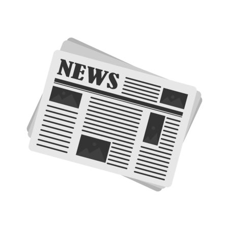 News newspaper. Concept of business news and print media. Simple vector styleのイラスト素材