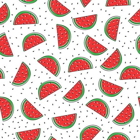 Abstract seamless watermelon pattern for texture, textiles, packaging and decoration.のイラスト素材
