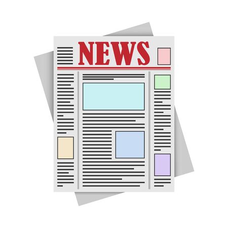 News newspaper. Concept of business news and print media. Simple vector styleのイラスト素材