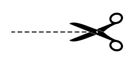 scissors. Simple vector illustration for theme design. Flat style isolated on a white backgroundのイラスト素材