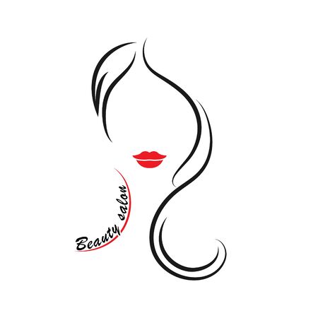 Vector drawn faceless face of a girl isolated on a white background.のイラスト素材