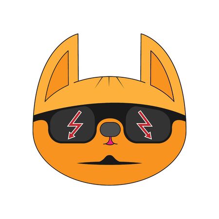 Vector abstract illustration of an angry dog isolated on a white backgroundのイラスト素材