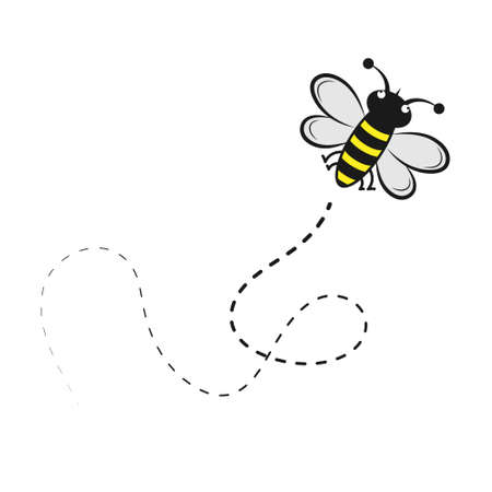 Honeybee. simple vector icon for theme design isolated on white background
のイラスト素材