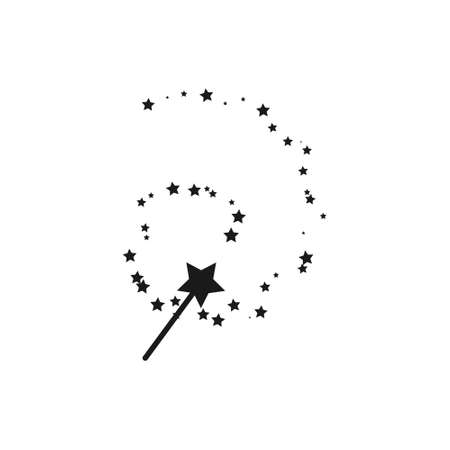 Magic wand. Simple vector icon for thematic design, sites and applications, isolated on white background.のイラスト素材