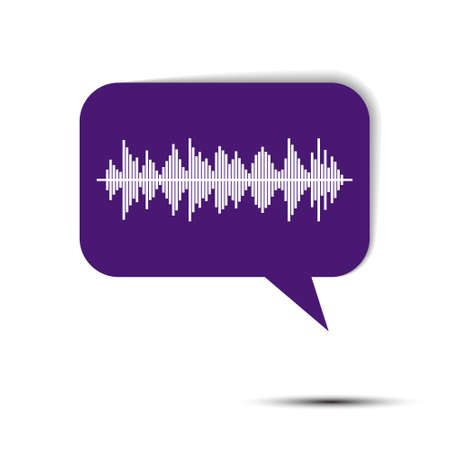 Voice spectrum and speech cloud, simple design. Vector illustration for theme design isolated on white backgroundのイラスト素材