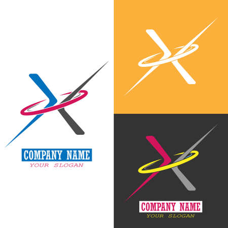 Logo template. Vector illustration for logo, logo or sticker, for graphic and print designのイラスト素材