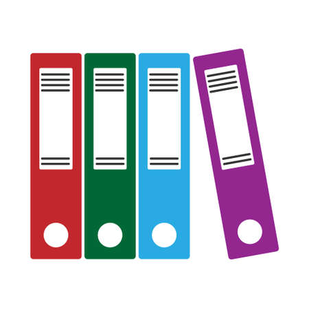 set of color folders for documents. Stock vector illustration isolated on a white background. Flat styleのイラスト素材