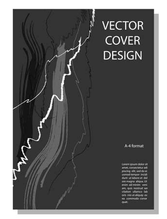 Abstract editable background for a book cover, brochure, poster, or banner. Format A-4. Stock illustrationのイラスト素材