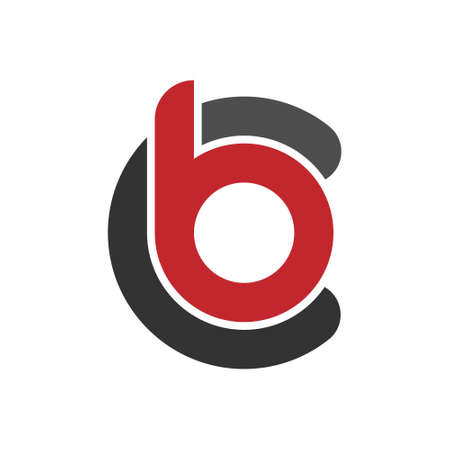 letters B and C. Flat design for a logo, brand, or logo. Vector illustrationのイラスト素材