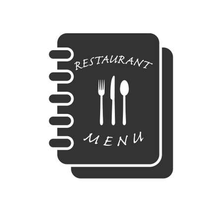 Simple vector icon of the restaurant menu book. Flat styleのイラスト素材