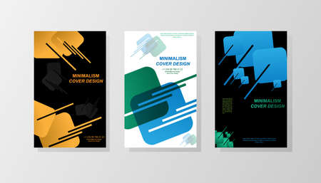 Set of design for the cover in the style of minimalism. Vector illustration
