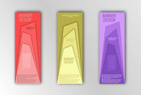 Abstract vector banner template. Illustration for the design of banners, posters, cards and visual content. Creative designのイラスト素材