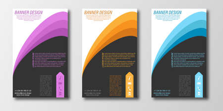 Abstract design template for a banner, poster, or flyer. Flat vector styleのイラスト素材