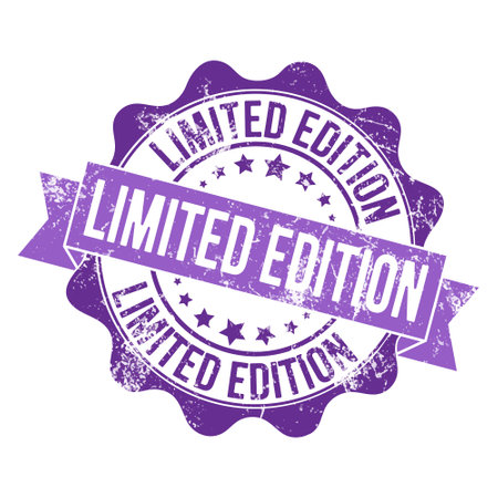 LIMITED EDITION. Stamp impression with the inscription. Old worn vintage stamp. Stock vector illustration.のイラスト素材