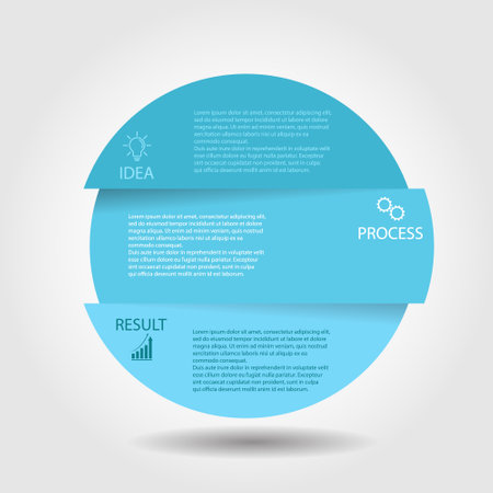 Infographics. Vector template with pictograms for business and finance flowcharts, websites, banners and presentations. Flat styleのイラスト素材