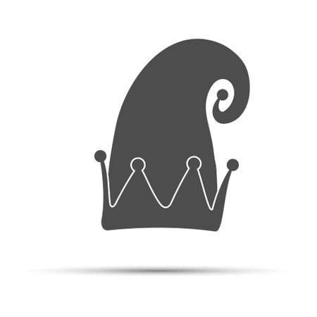 jester's cap. Simple vector illustration for websites, apps and theme design. Flat style.のイラスト素材