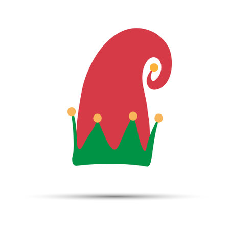 jester's cap. Simple vector illustration for websites, apps and theme design. Flat style.のイラスト素材