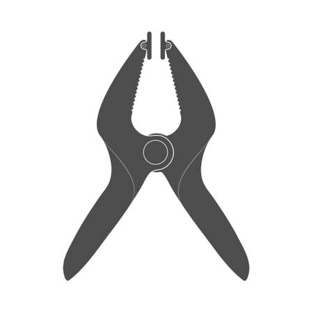 Clip. Simple vector icon isolated on a white background. Flat styleのイラスト素材