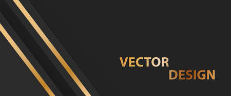 Abstract golden banner, Dark background for text, message, banner, business card and thematic...