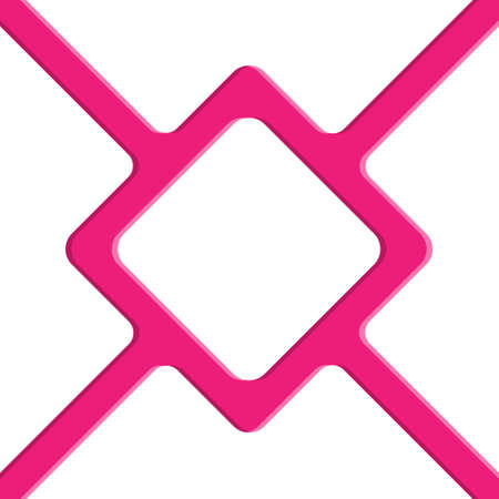 square with rays or lines on each side, flat style