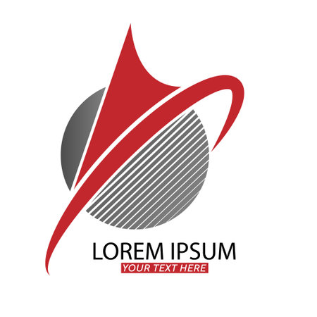 Editable template for a logo, emblem or brand of a company. Simple vector illustration isolated on white background. Flat design.のイラスト素材